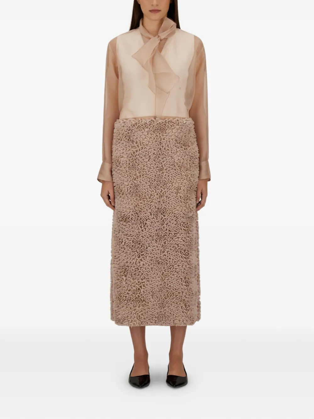 Herno Blouse met strik Roze