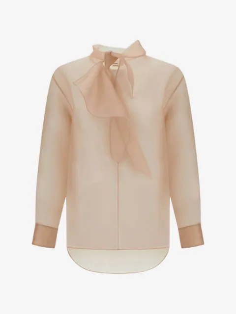 Herno pussy-bow collar blouse