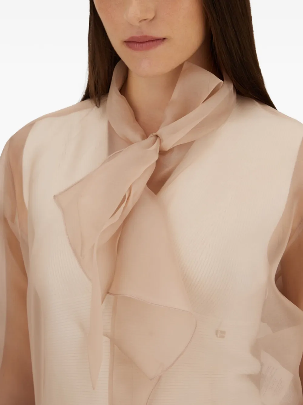 Herno Blouse met strik Roze