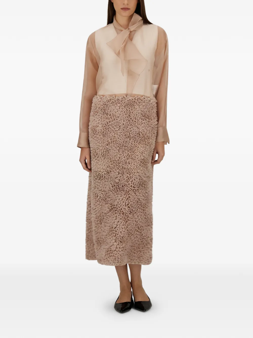 Herno Blouse met strik Roze