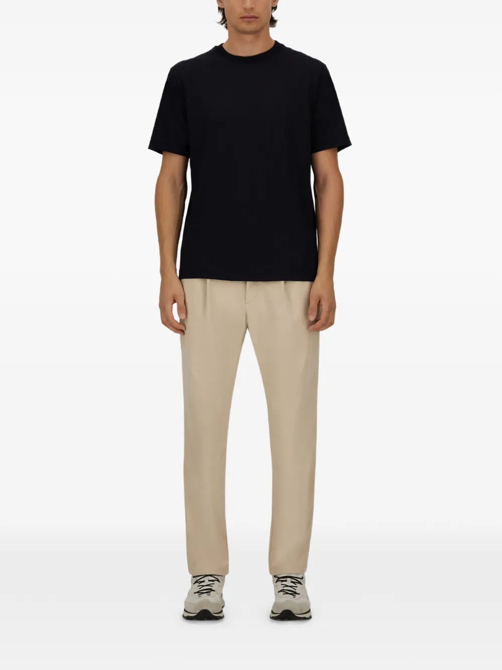 Herno Broek met geplooide voorkant Beige