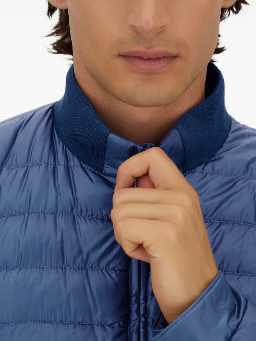 Herno Gewatteerd jack met hoge hals Blauw