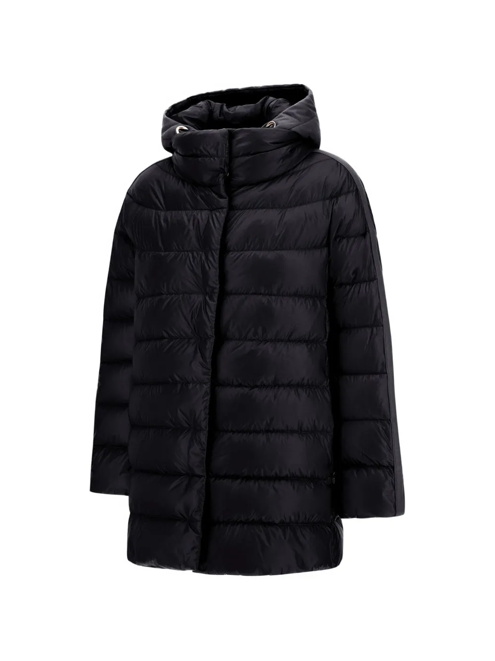 Herno Ultralight gewatteerd jack met capuchon Zwart