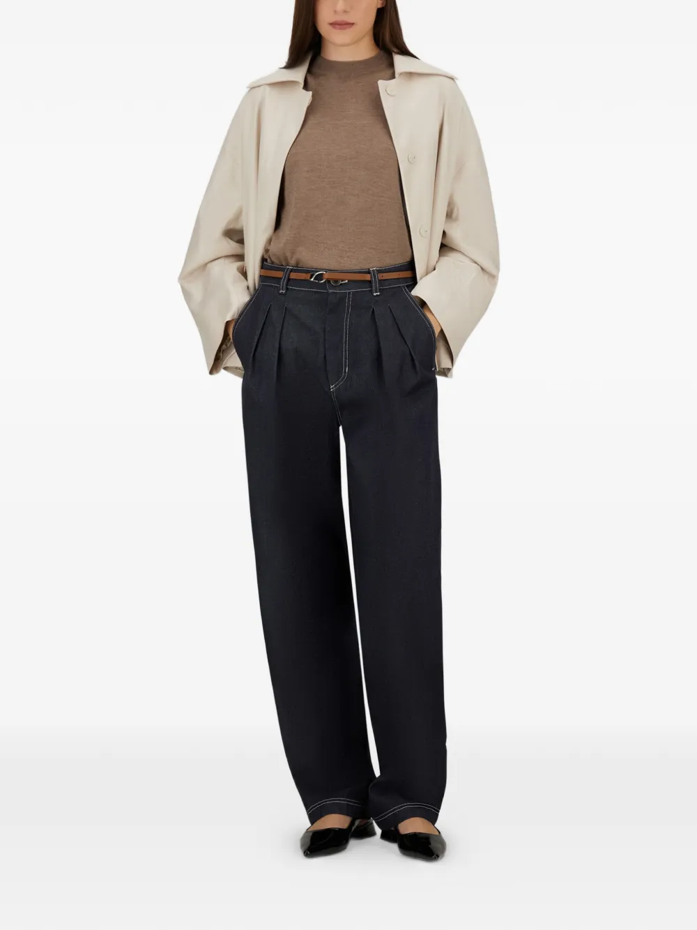 Herno Cape met lange mouwen Beige