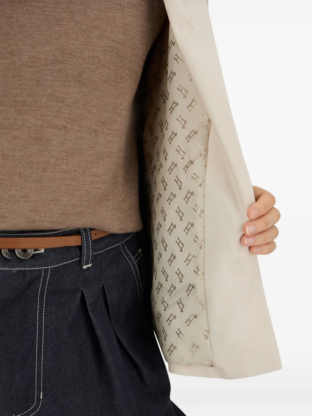 Herno Cape met lange mouwen Beige