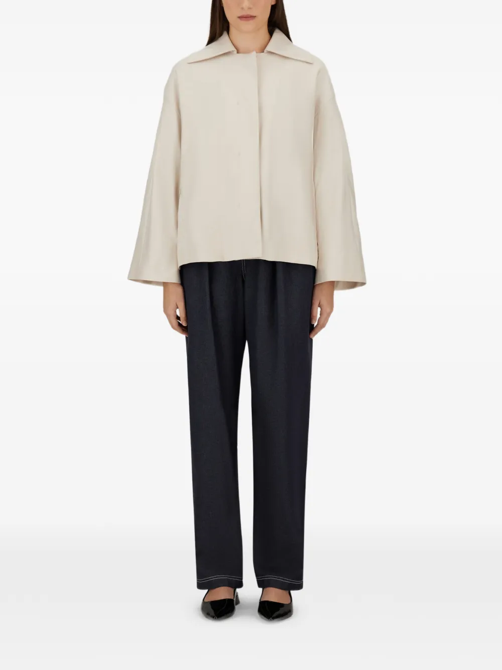 Herno Cape met lange mouwen Beige