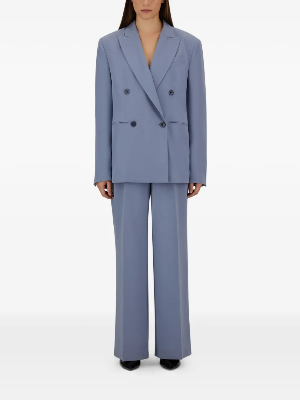 Herno Flawless blazer met dubbele rij knopen Blauw