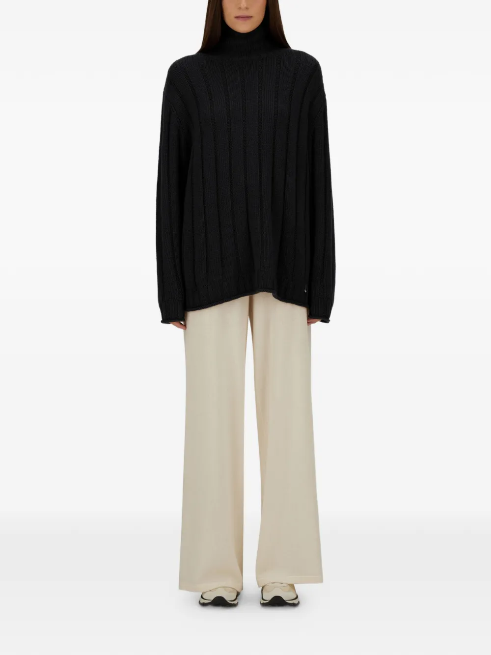 Herno ribbed high-neck sweater - Nero