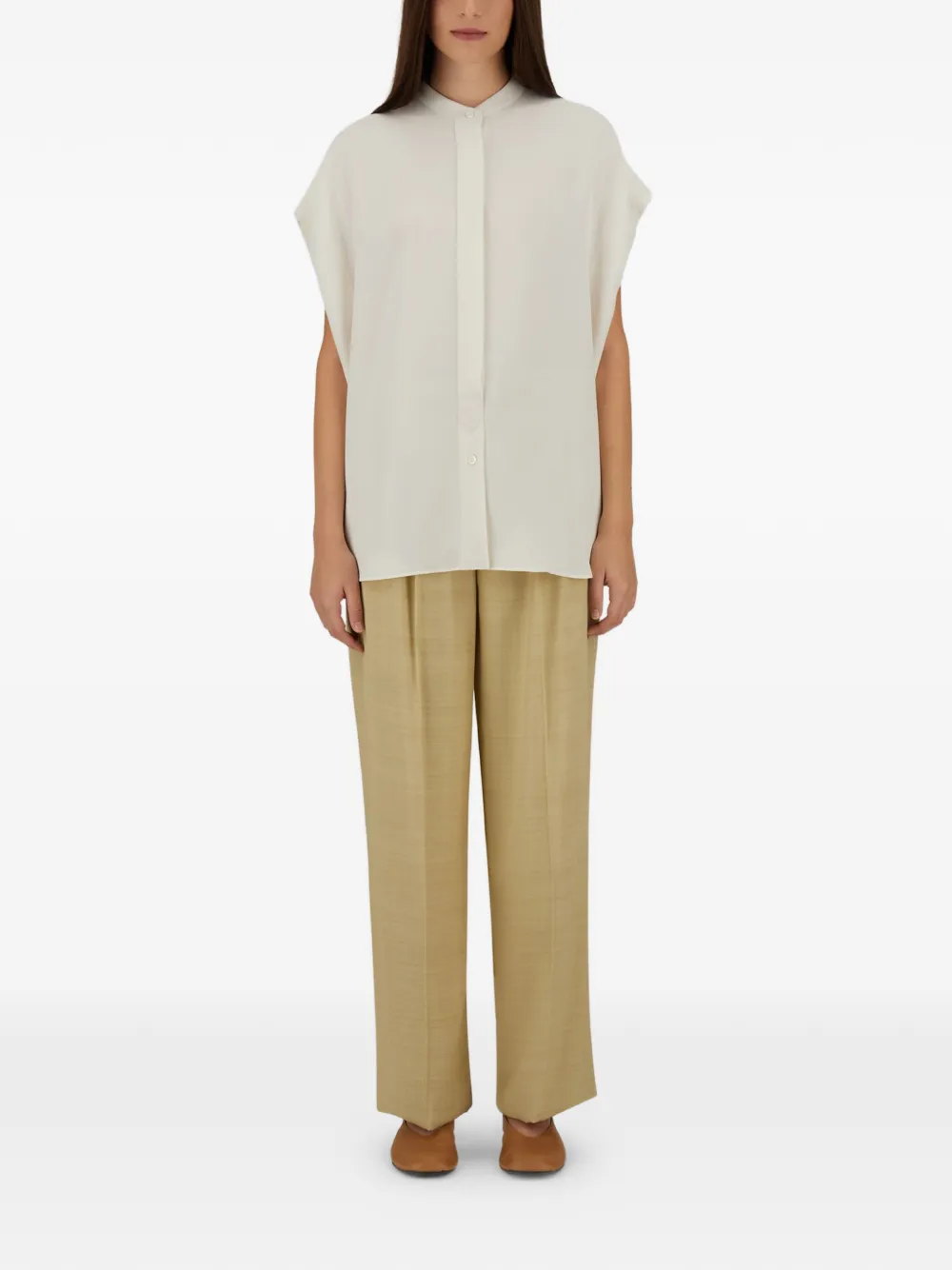 Herno Blouse met flapmouwen Beige