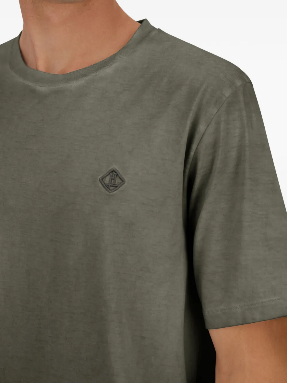 Herno T-shirt met geborduurd logo Groen