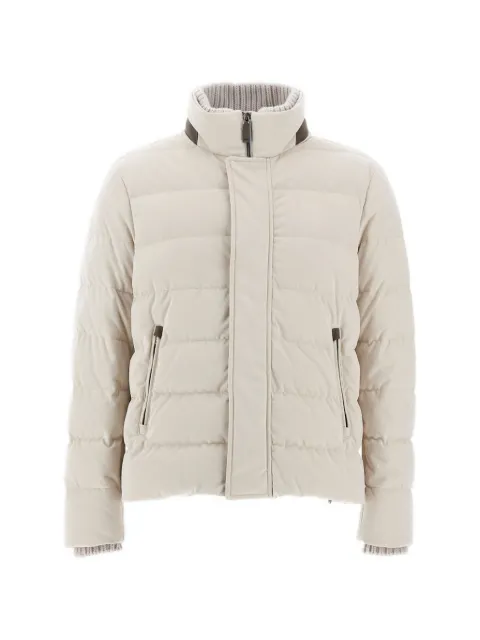 Herno veste côtelée à col montant