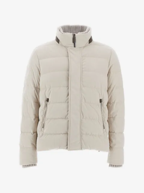 Herno ribbed high-neck jacket