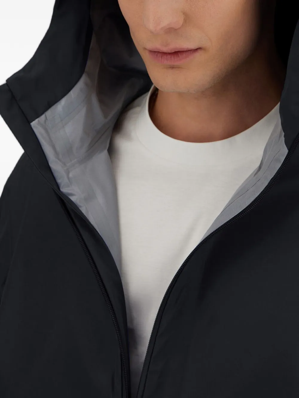 Laminar 3L GORE-TEX parka met capuchon en rits Grijs