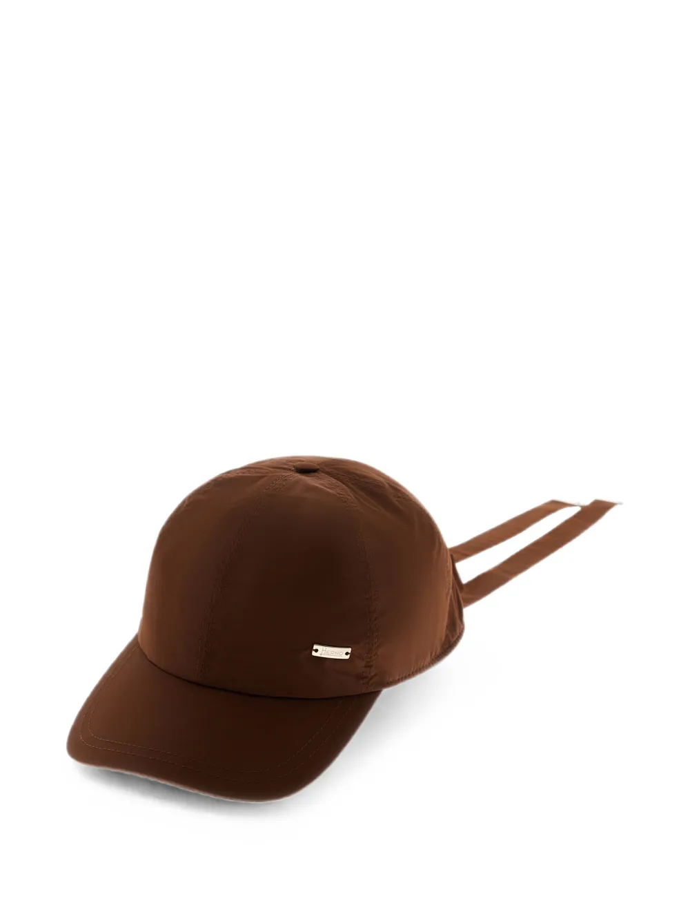 Herno Honkbalpet met strikdetail Bruin