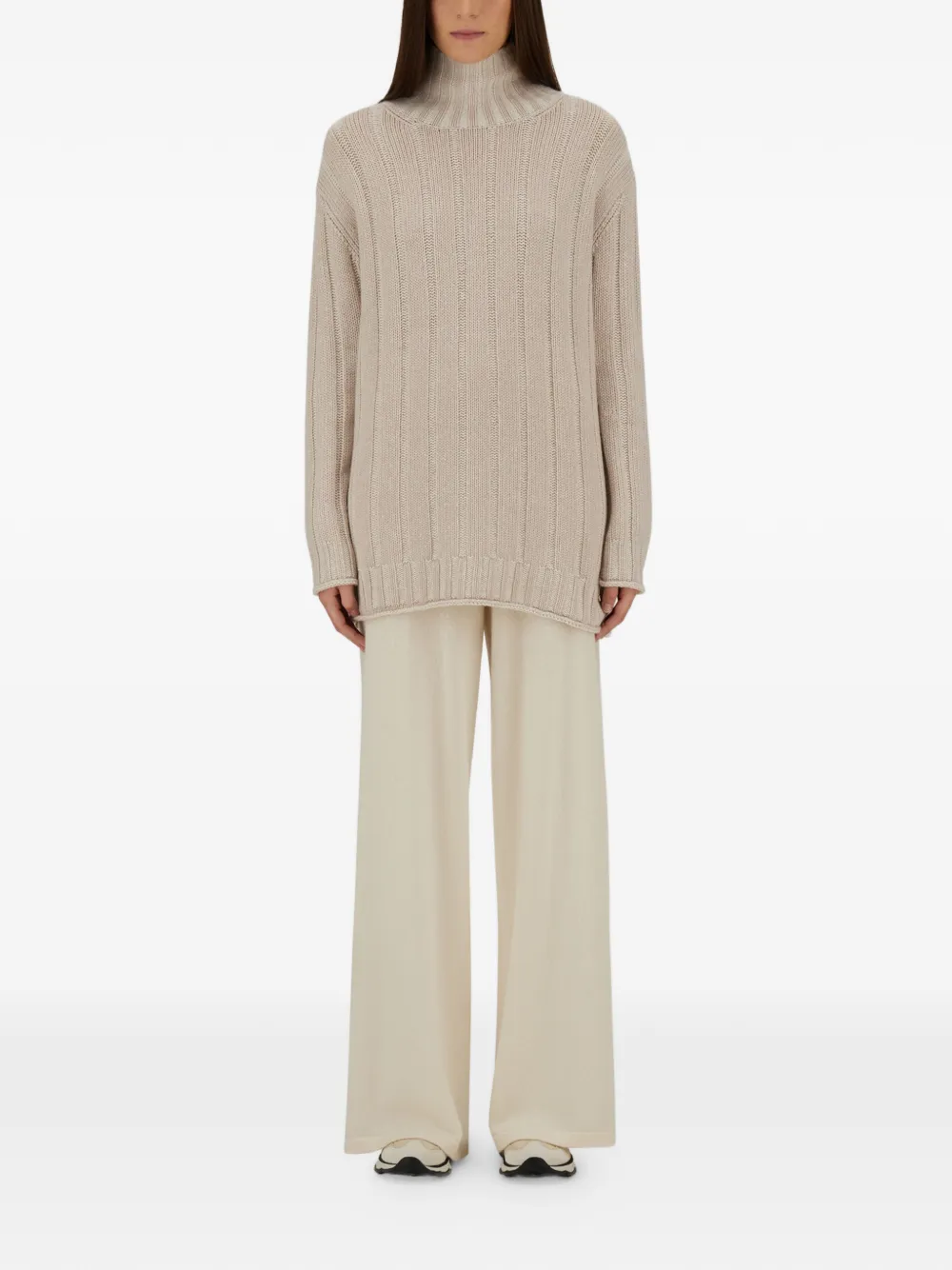  Herno Jersey Con Cuello Alto - Neutro 
