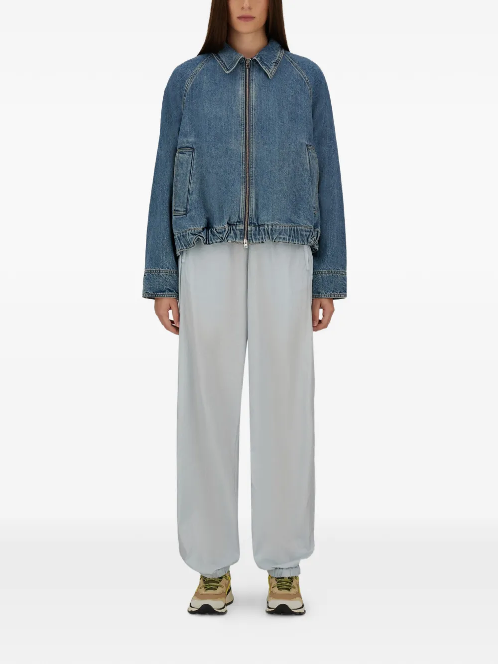 Herno Broek met trekkoordtaille Blauw