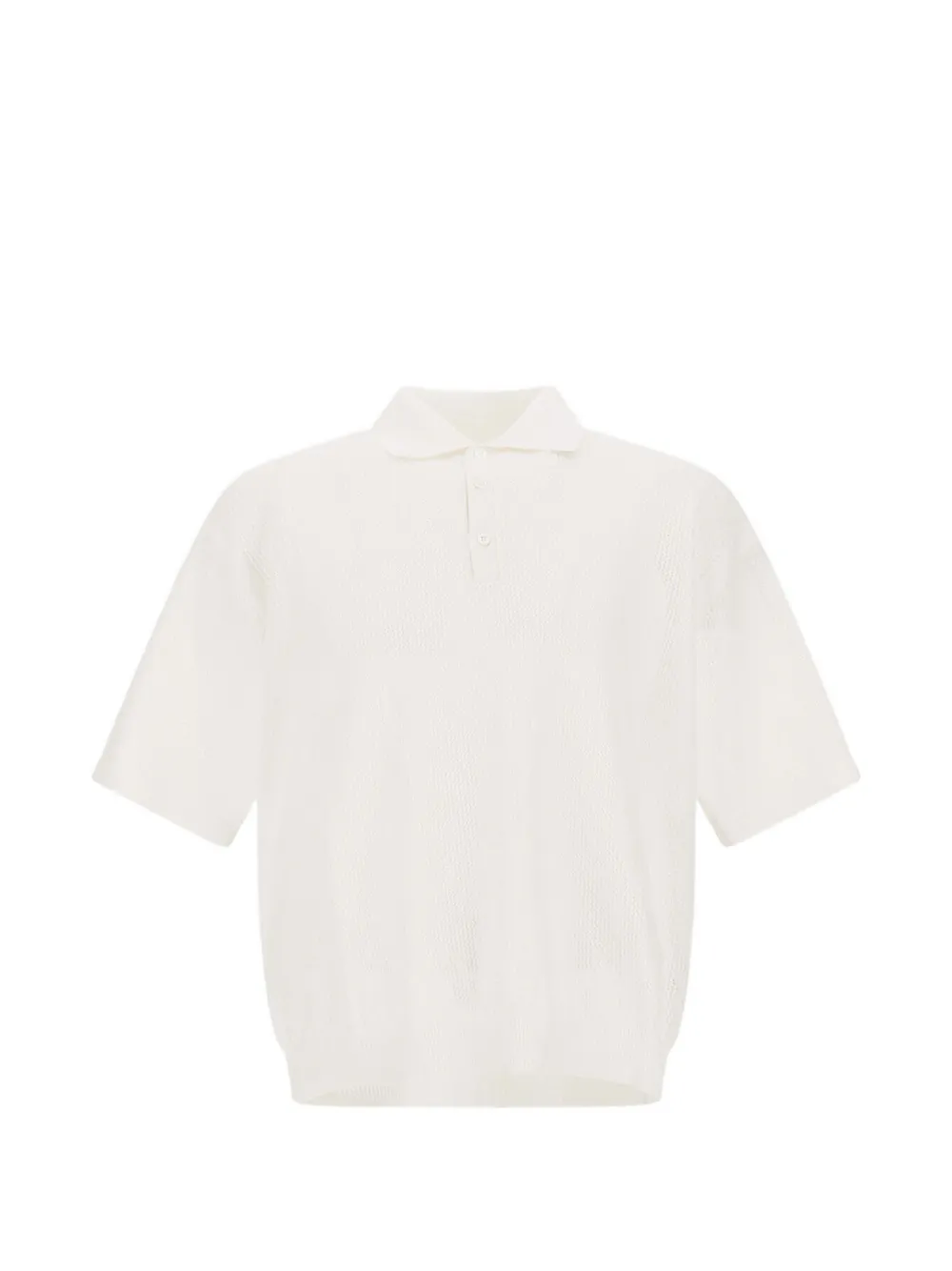 Herno open-knit polo shirt - Bianco