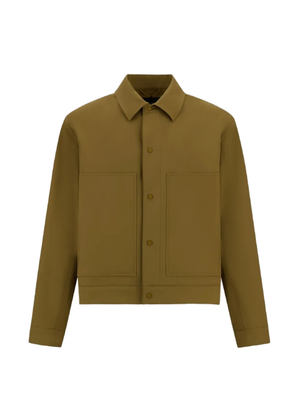 Laminar long-sleeved shirt jacket - Marrone