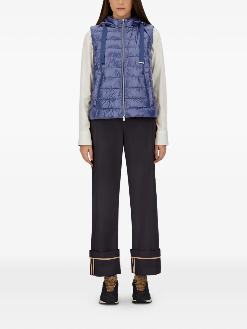 Herno Bodywarmer met capuchon Blauw
