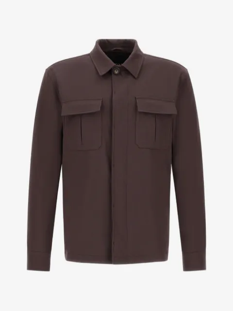 Herno skjortjacka i gabardin