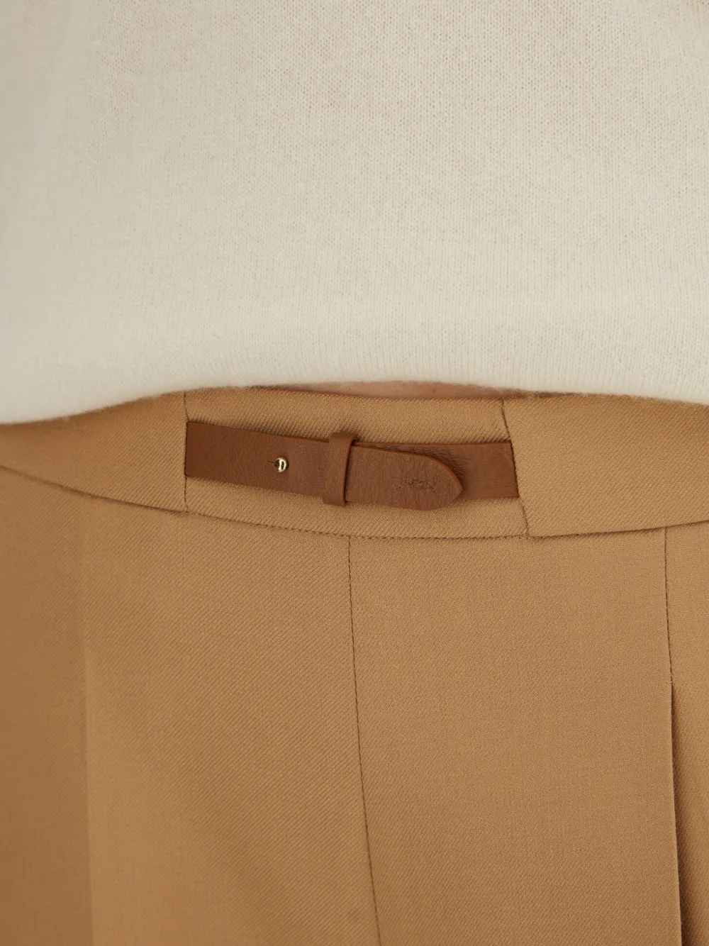 Herno Broek met geplooid detail Bruin