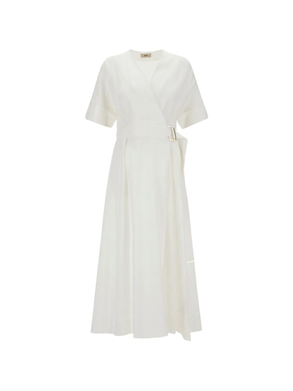 Herno V-neck wrap dress - Bianco