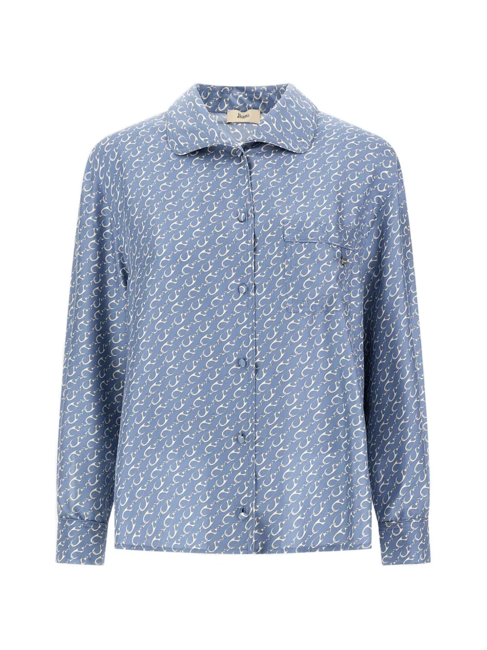 Herno printed silk shirt - Blue
