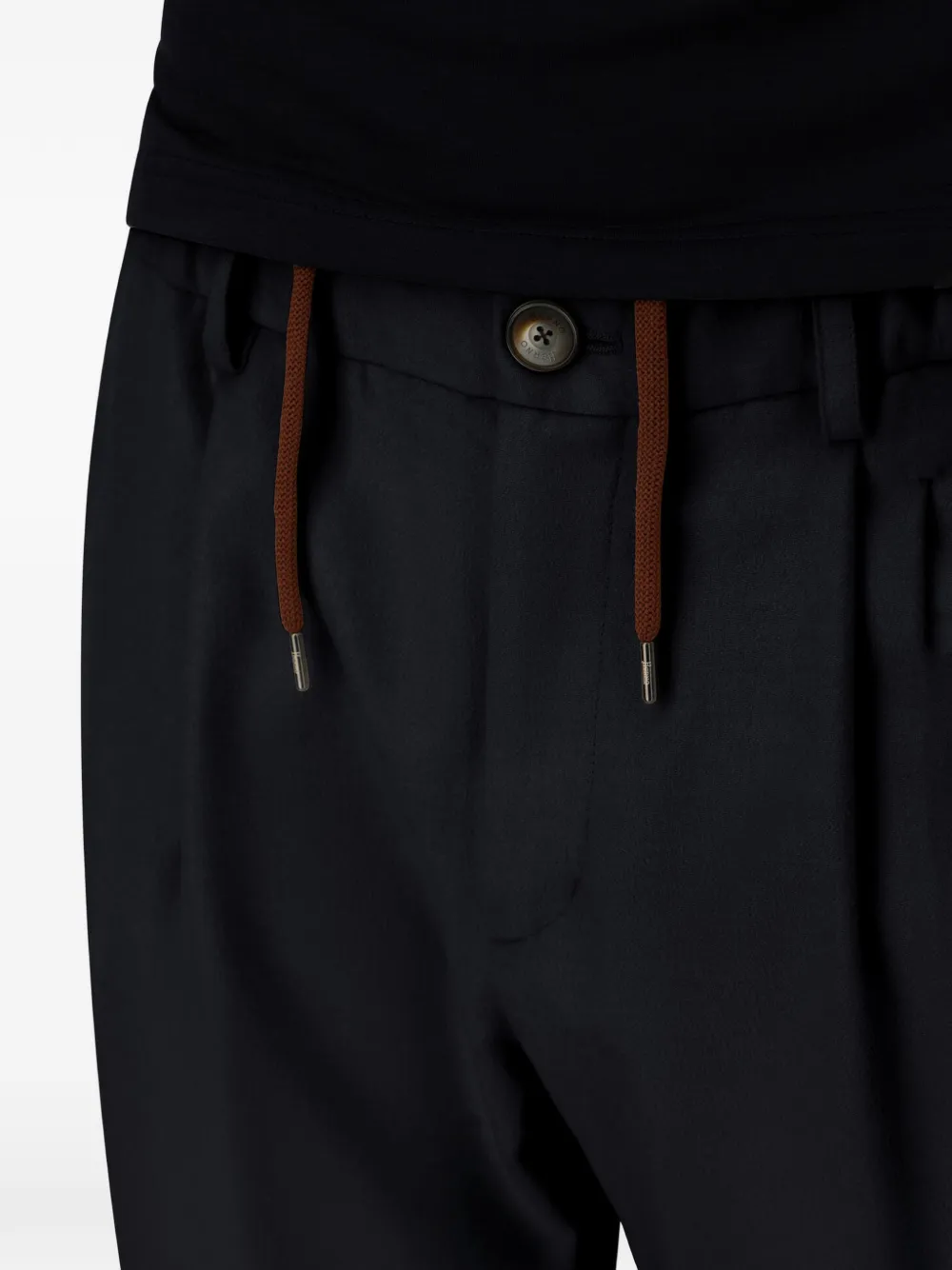 Herno Broek met geplooid detail Blauw