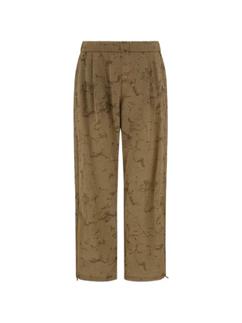 Laminar jacquard trousers