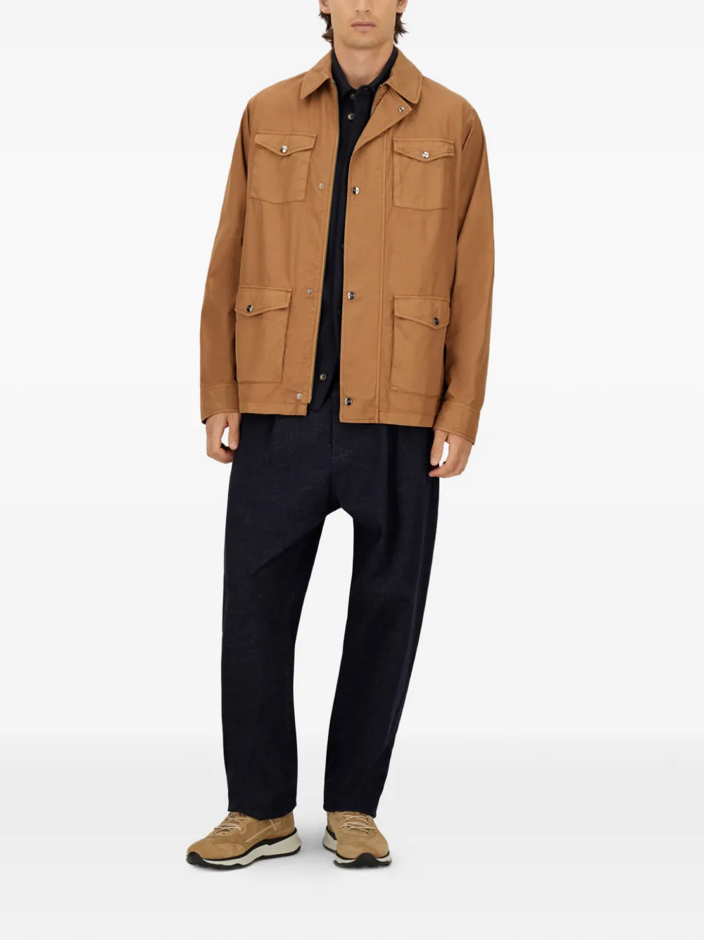 Herno Jack met klepzak en trekkoord Beige