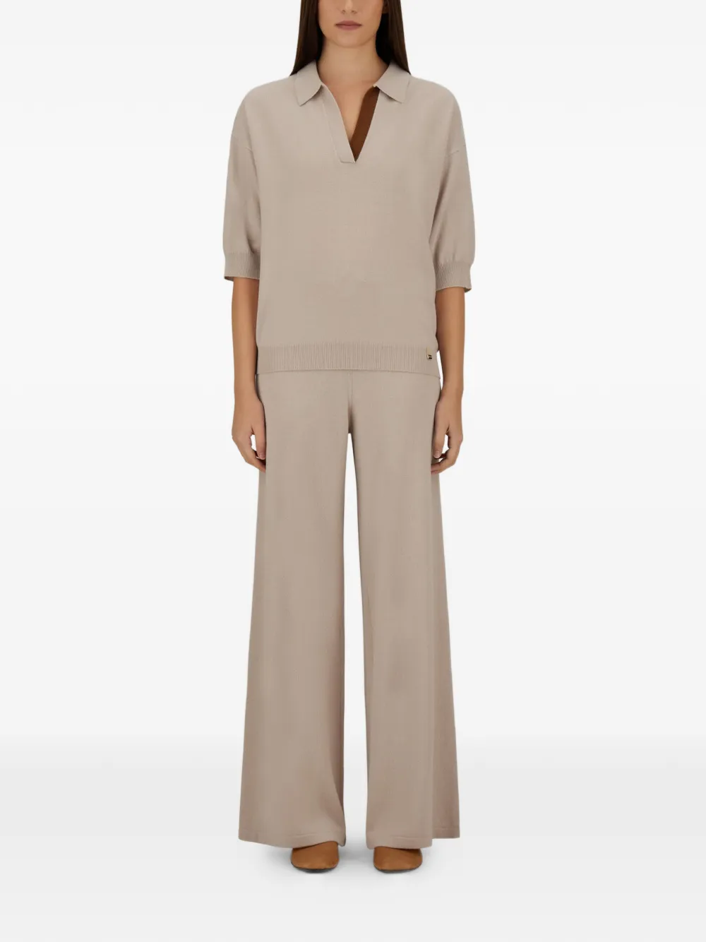 Herno Kasjmier top met stiksel Beige