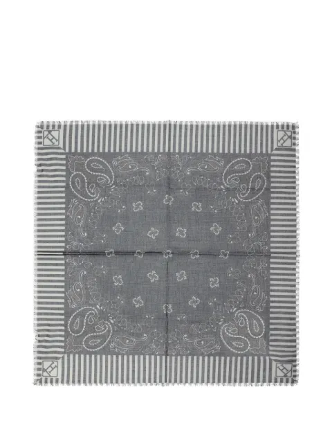 Herno paisley print cotton scarf