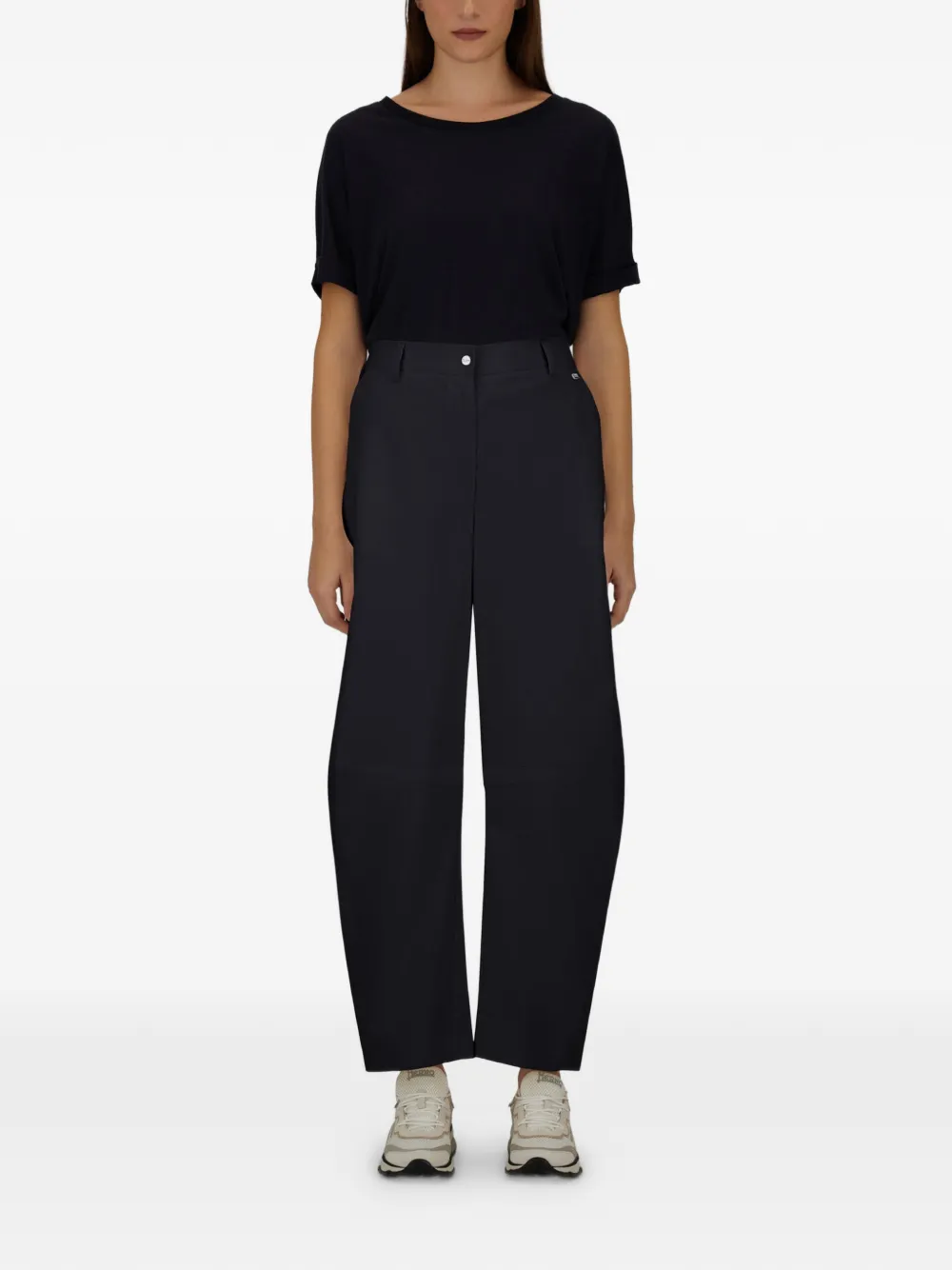 Herno Broek met wijde pijpen Zwart