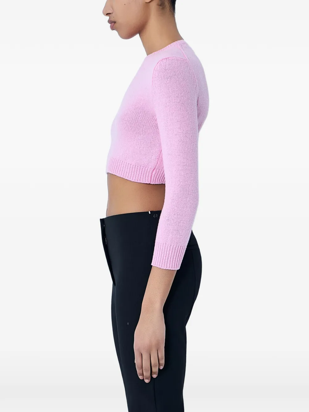Jil Sander Wollen cropped trui Roze