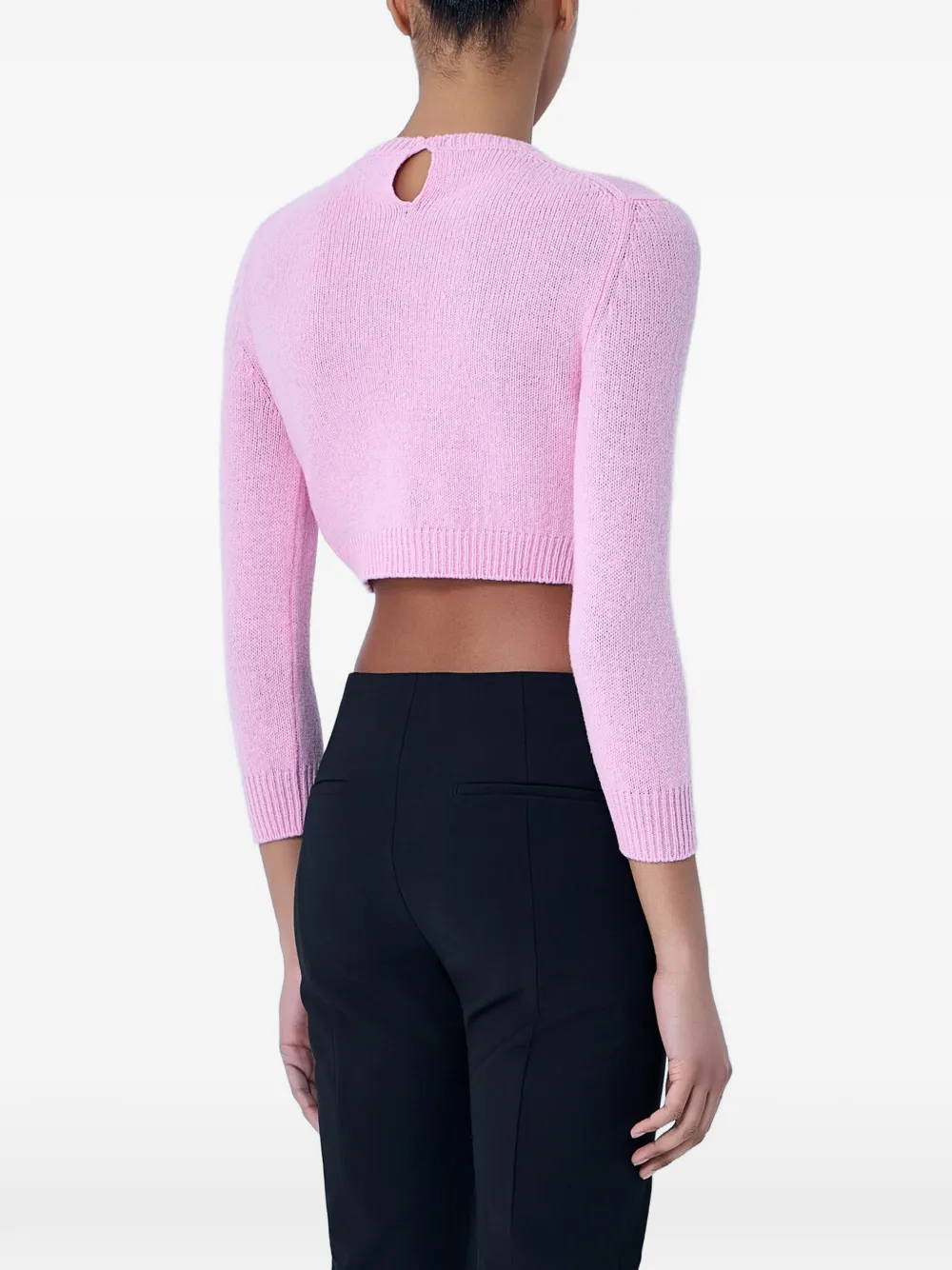 Jil Sander Wollen cropped trui Roze