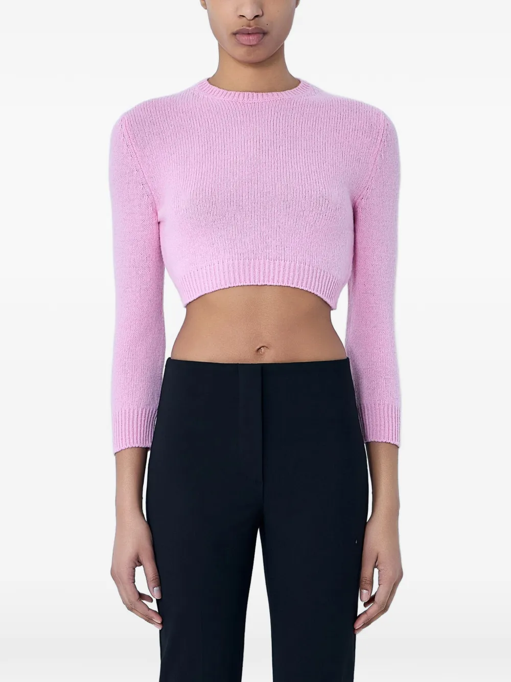 Jil Sander ribbed cropped sweater - Rosa