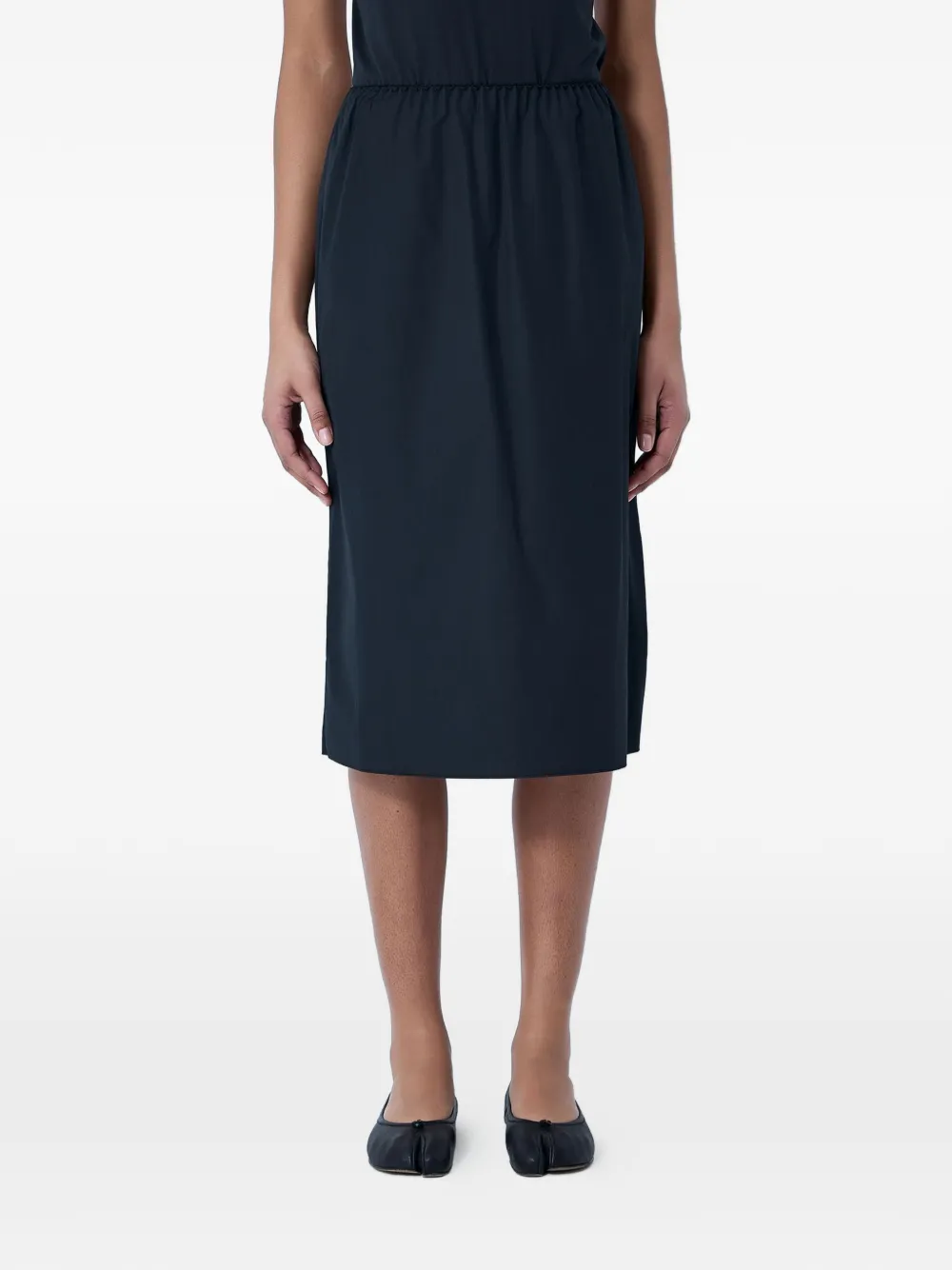 Rier elasticated-waist midi skirt - Nero