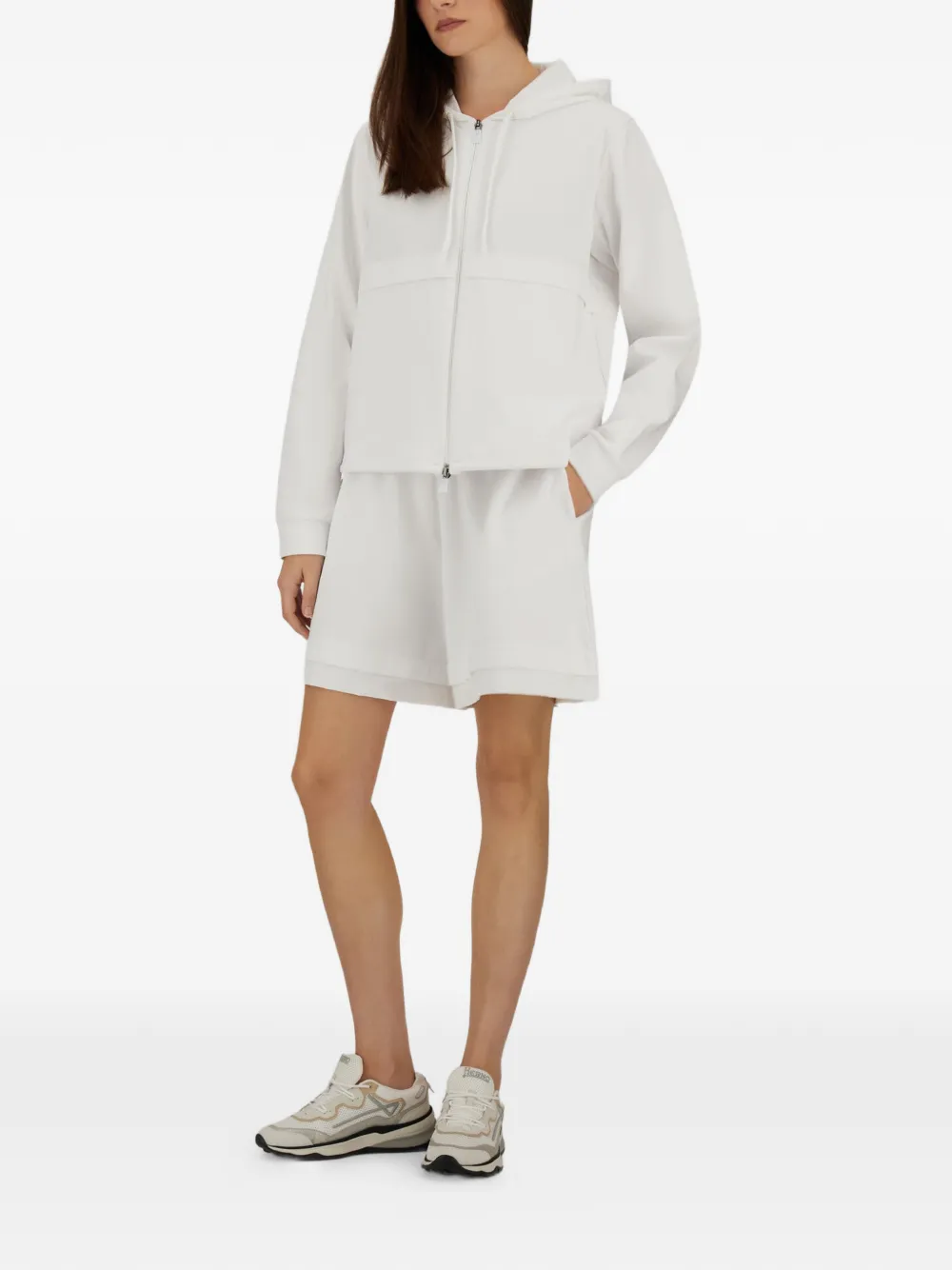 Herno Hoodie met rits Wit