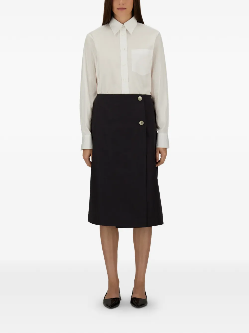  Herno Falda Midi Acampanada - Azul 
