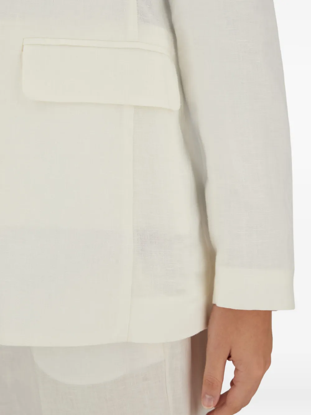 Herno Linnen blazer Beige