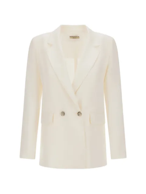 Herno double-breasted linen blazer