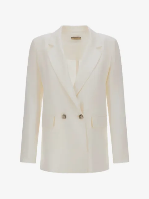 Herno double-breasted linen blazer