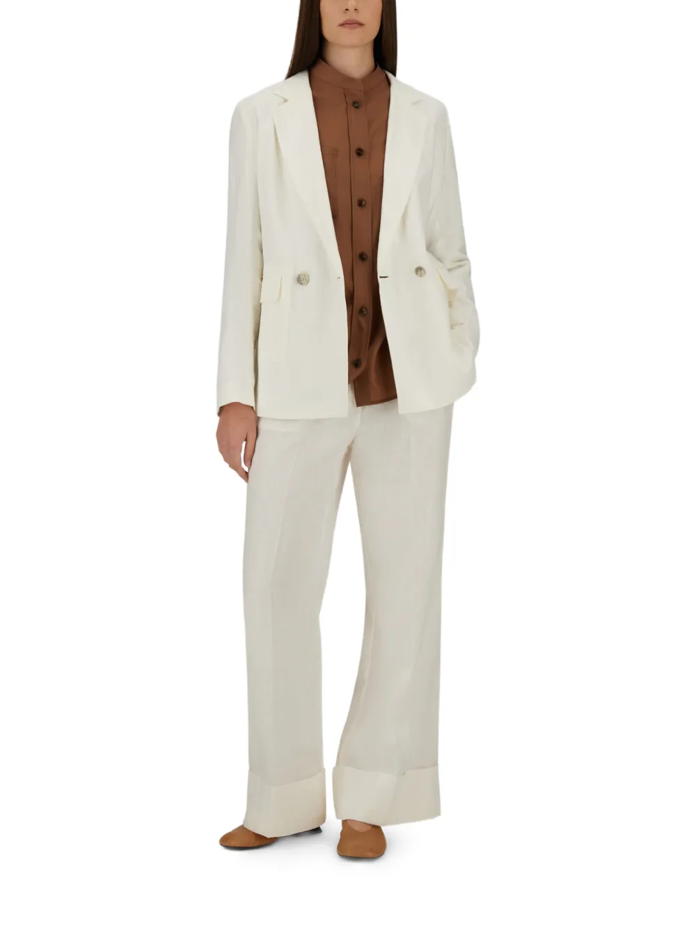 Herno Linnen blazer Beige