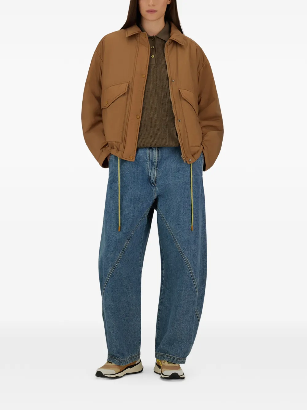  Herno Vaqueros Con Detalle De Costuras - Azul 