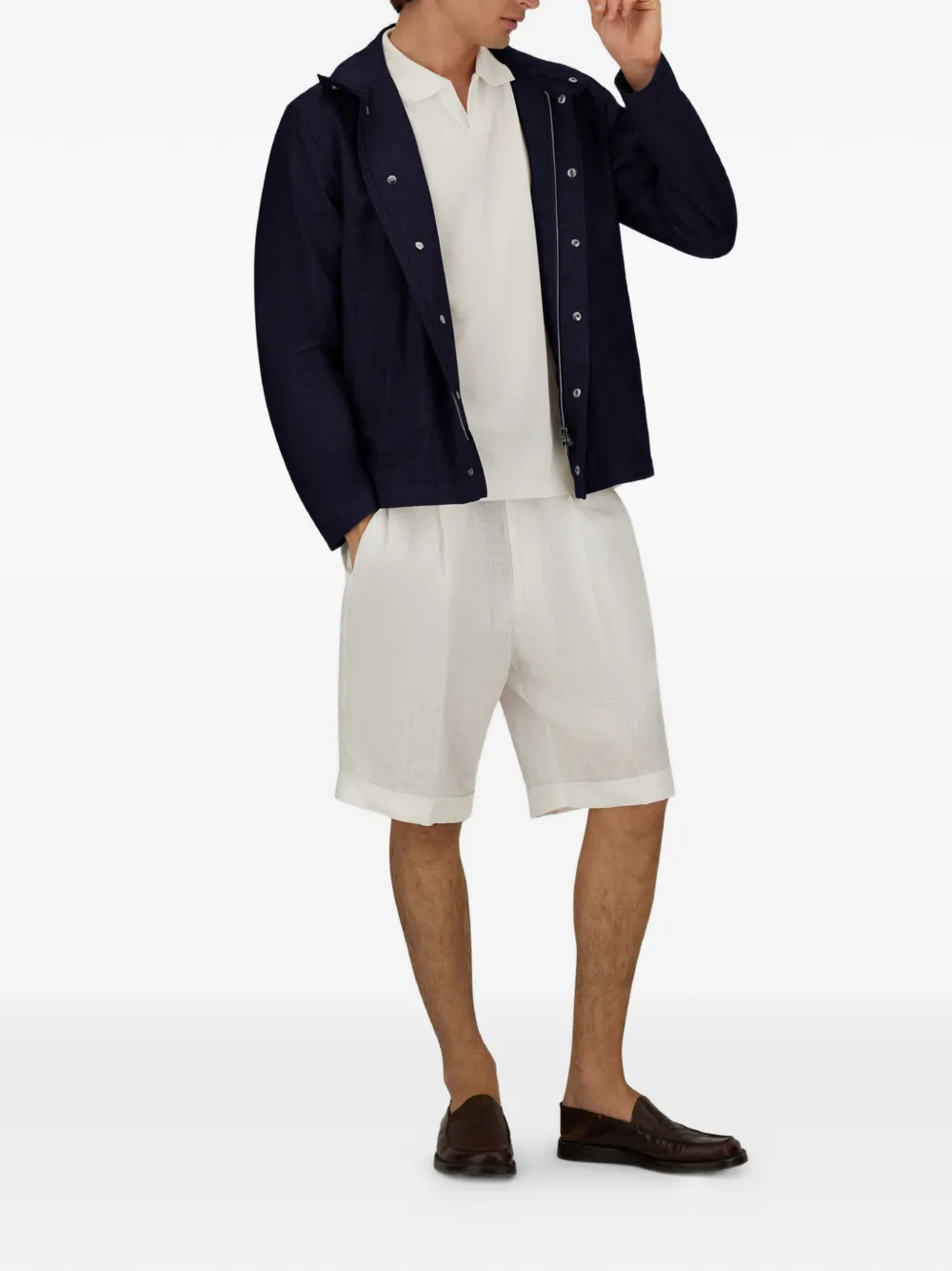 Herno Jack met hoge hals Blauw