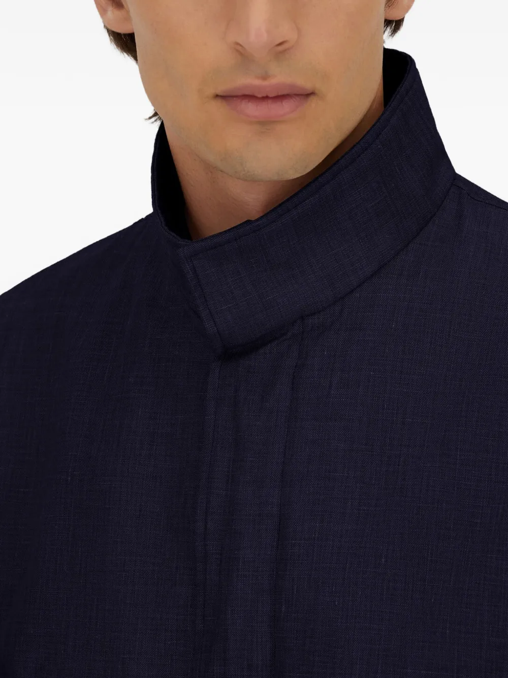 Herno Jack met hoge hals Blauw