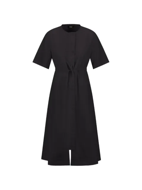 Laminar crinkle drawstring dress