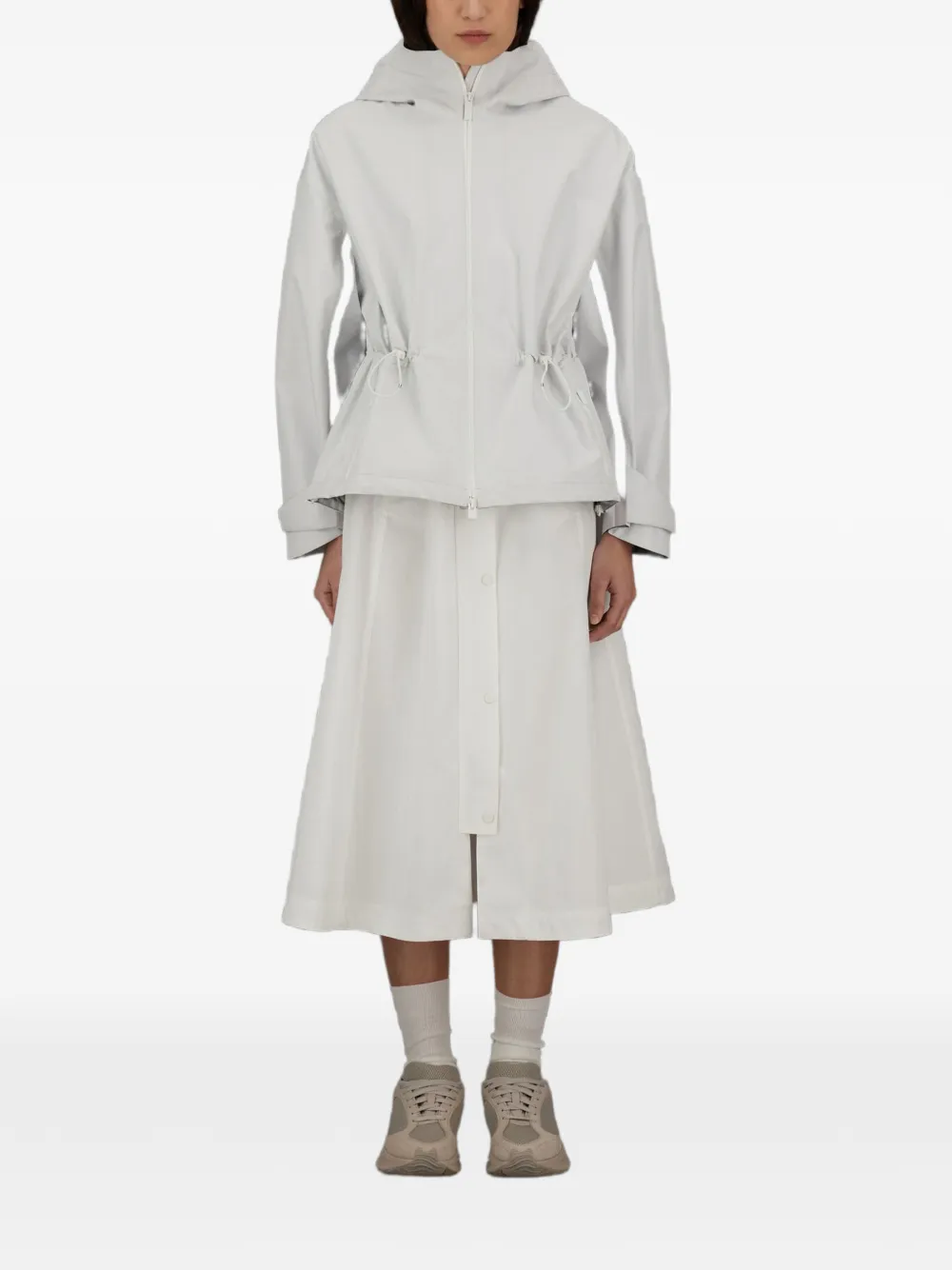 Laminar Gore-Tex parka met capuchon Wit