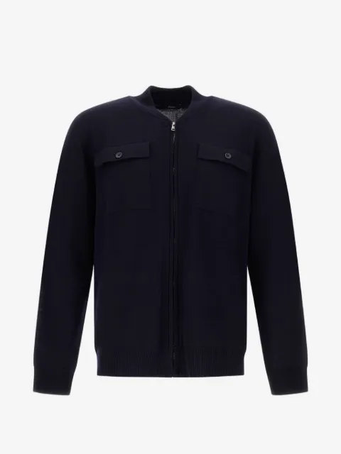 Herno zip-up wool cardigan