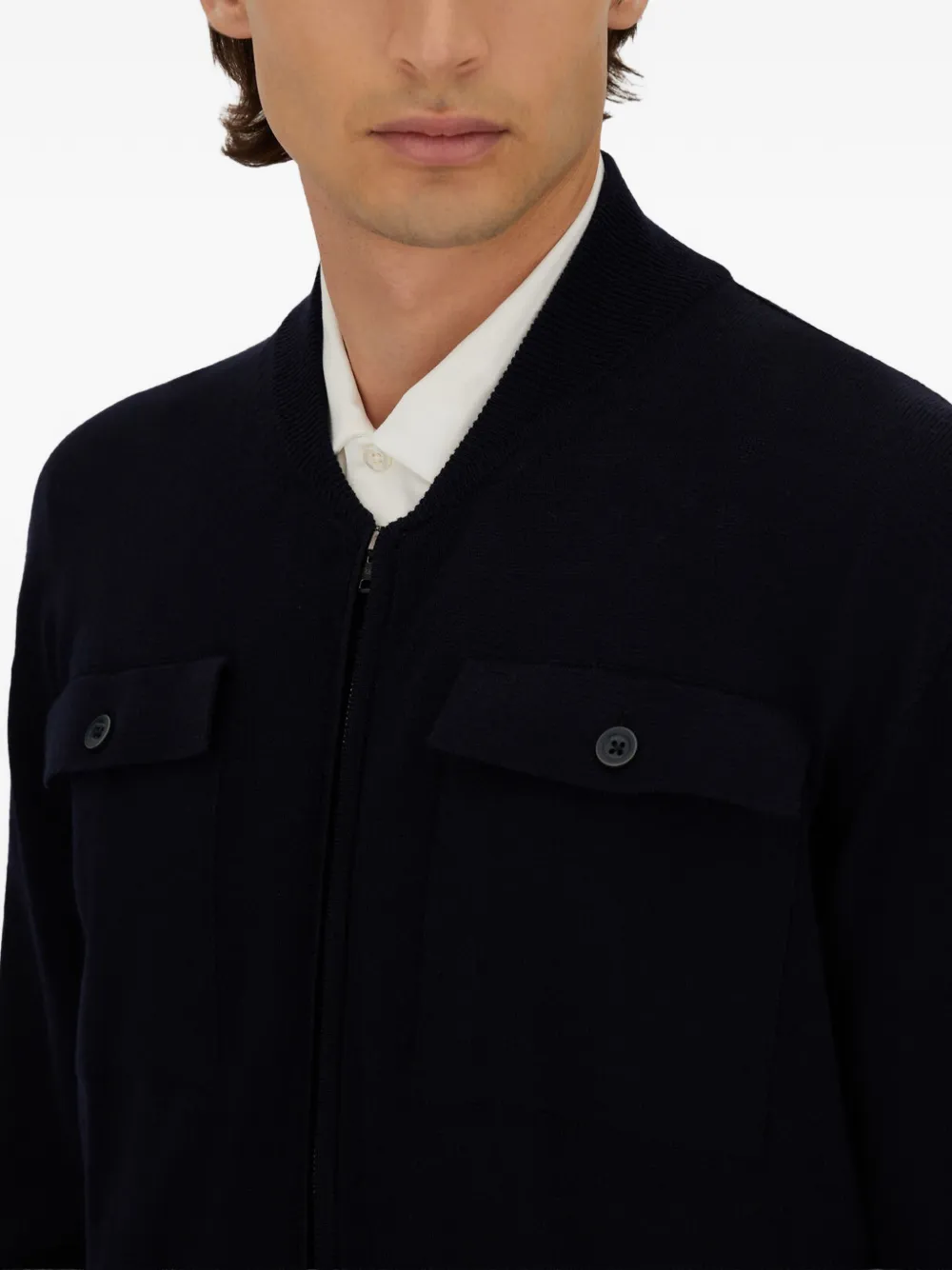 Herno Wollen vest Blauw